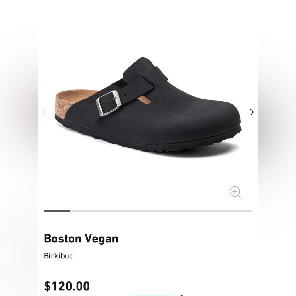 Birkenstock Boston Birko-Flor Nubuck Black Clogs Size 41 EUC